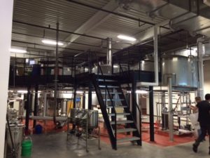 Tallgrass’s shiny new 50 bbl brewhouse. Note, “creation station” pilot brewery in foreground…looks like they will still be experimenting!