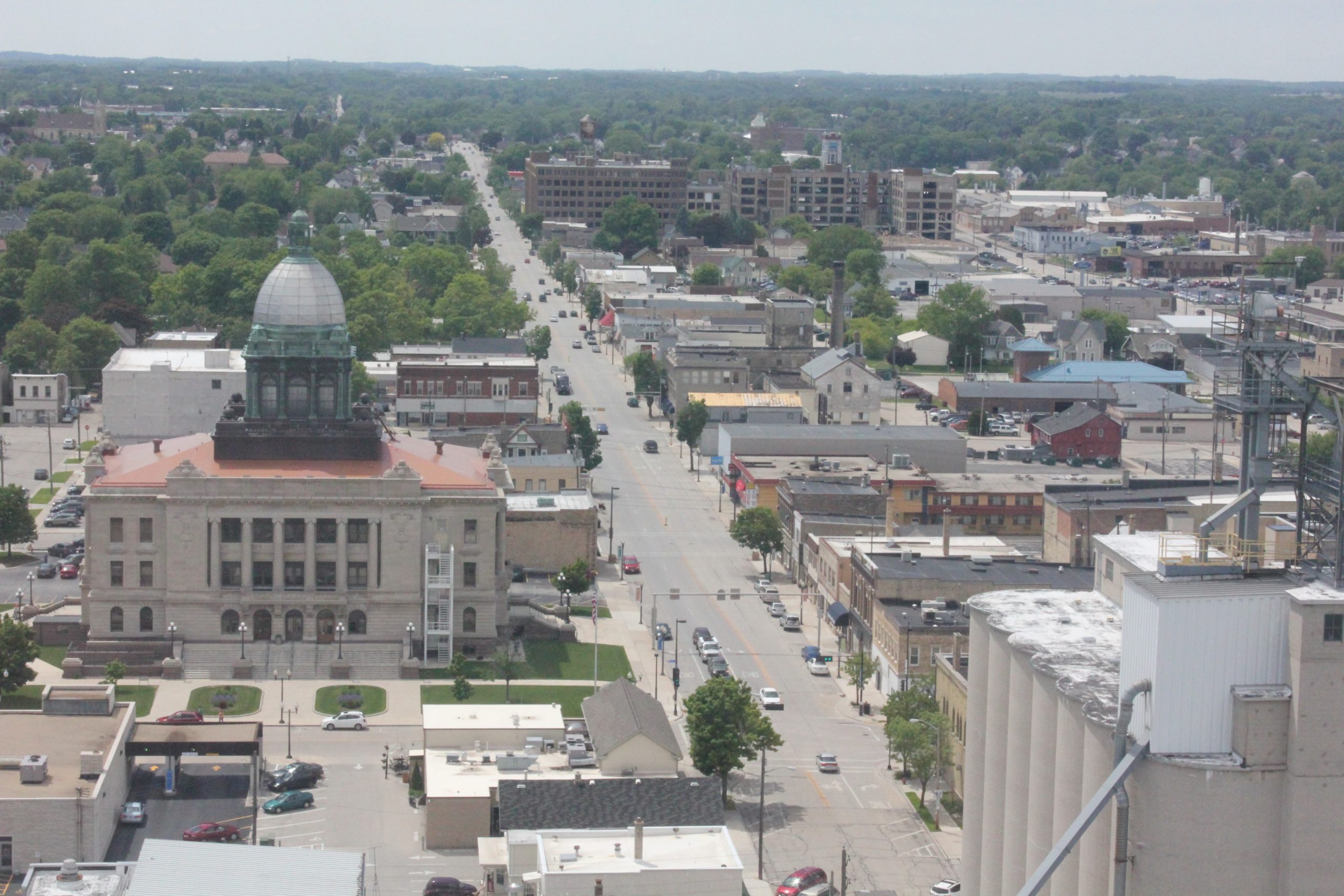 The Briess Elevator offers one of the highest views of  the city of Manitowoc.