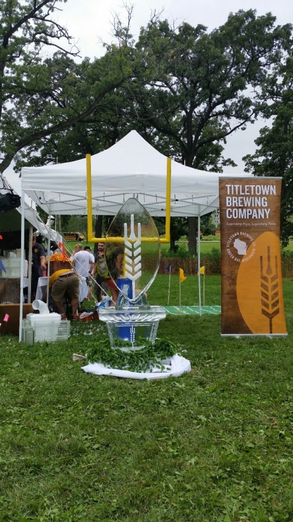 Even an ice sculpture could be found in the midst of all that beer and fun.