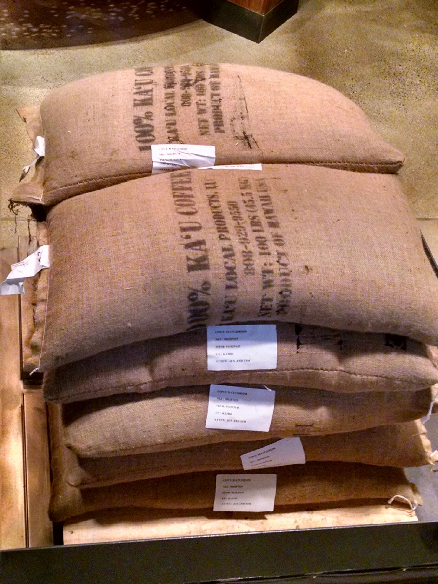 yep, a pallet of Hawaiian Ka'u coffee beans