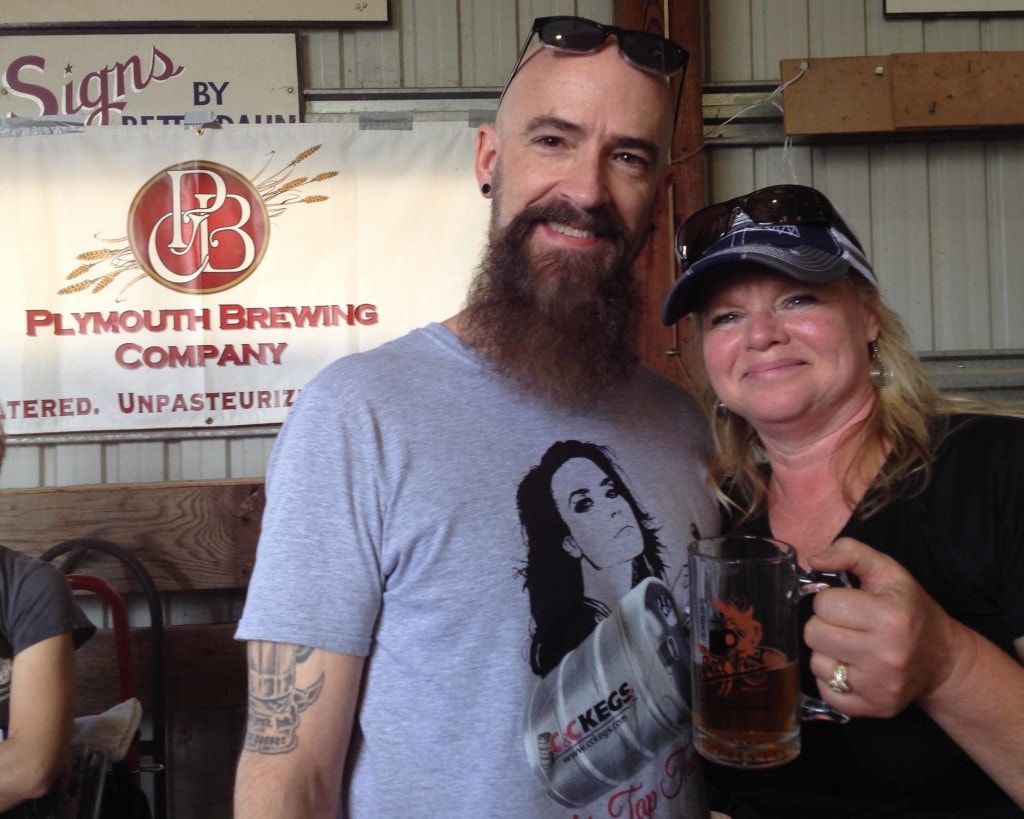 Joe Fillion of Plymouth Brewing Co. and Penny Pickart