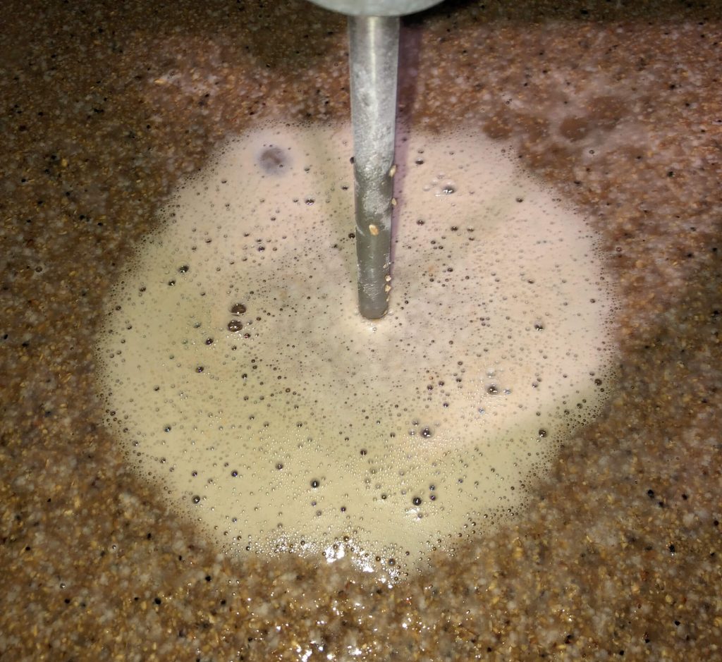 Mashing process of all-wheat brown ale